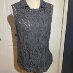 INC Slate Gray Lacy Vest Top Silver Size XL Photo 2
