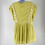 Free People Chic Bohemian Style  Blouse - Soft Yellow with Embroidery Photo 1