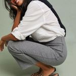 Anthropologie Cartonnier Womens Knit Pants Size S Cropped Flare Office Casual Gray Photo 6