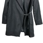 ZARA Women's Sz S Black Long Sleeve Jacket Coat D Link Lined Heavy Winter Photo 2