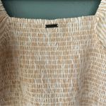 Billabong  Puff Sleeve Tan Stripped Dress Size Large Photo 5