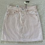 Levi's NWT Levi’s High Rise Deconstructed Pink Denim Mini Skirt size 27 Photo 2