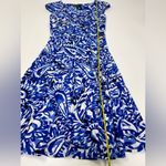 Ralph Lauren Lauren  Blue White Pattern Dress Size 4 Photo 2