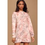 Lulus Hang Loose Multi Tie Dyed Mini Sweatshirt Dress Photo 1