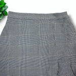 ZARA Houndstooth Plaid Scalloped Hem Mini Skirt Photo 8