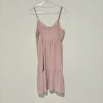 Alredine polka dot tiered babydoll dress dusty pink size large Photo 1