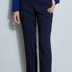 T Tahari Women's Navy Pull On Stretch Ankle Dress Pants Size 10 Officecore Photo 0