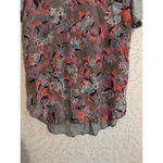 Rebecca Taylor Floral Print 100% Silk Short Sleeve Top Photo 5