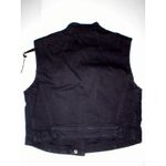 New NWT Womens 4 Designer Costume National Denim Moto Vest Black 40 Italy CNC S Photo 4