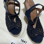 Lucky Brand Woman’s Rilo Crochet Platform Wedge Sandal Navy 7 M Photo 0