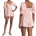 Topshop Pink Gingham Plaid Puff-Sleeve Romper 💕 Photo 1