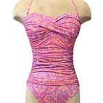 La Blanca Swimsuit One Piece Slimming Strapless Abstract 4 6 Photo 0