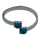 NEW Real Simple fashion silver and turquoise adjustable bracelet Blue Photo 1
