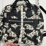 Radley London Folk Dog Scottie Dog Backpack Nylon Zip Top Bag Black White FLAWED Photo 13