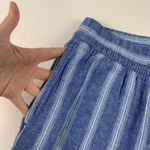 Old Navy Blue Multi Stripe Linen Blend Wide Leg Lounge Pant S Photo 2