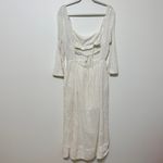 Free People  Kelsie Midi Dress Coverup Ivory White Size Medium Beach Boho Photo 7