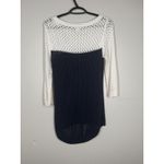 Cache Vtg Y2k  Womens Open Knit Sweater Dress Sz S Beachy Color Block Vacation Photo 3