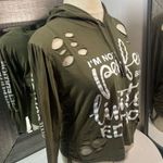 On Fire woman’s long sleeve shirts with hood size 2X Photo 4