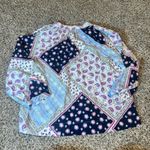 Loft  Patchwork Paisley Floral Print V Neck Blouse Women Size M Photo 5