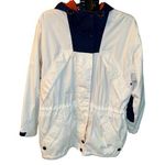Pacific trail Outerwear Unisex Utility Jacket Size L White/Navy/Orange Zip Hood Photo 0