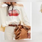 Free People NWOT  We The Free Graphic Camden Sweatshirt - sardine combo - Medium Photo 4