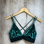 PINK - Victoria's Secret Victoria's Secret PINK Velvet Triangle Bralette in green. Photo 10