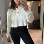 Princess Polly  White long sleeve button up top  Photo 0