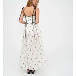 For Love & Lemons NWT Lisette Tie Bow Strap Corset Floral Maxi Dress Small Photo 2