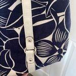 Emilie M NWT Floral Navy and White Shoulder Bag. Blue Photo 2