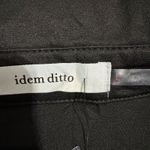 idem Ditto  Black Ruched Front Long Sleeve Collared Button Up Shirt Top Gothic L Photo 9