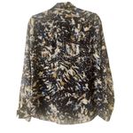 CAbi  Starry Night print ruffle blouse style # 3066 Small Photo 3