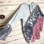 Rue 21 The Cozy Collection Oversized Tie Dye Hoodie Size Small Mauve Pink Gray Sky Blue Photo 5