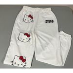 Hello Kitty White Graphic Sweats Sweatpants Joggers Pants Bottoms Size XS ❤️ Photo 3