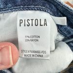 Pistola Distressed Boyfriend Jeans Exposed Button Fly Blue Size 28 Photo 7