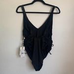 Good American NWT Cinch Side One Piece Swimsuit in Black Photo 3