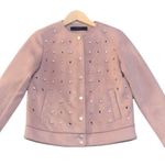 ZARA  Suede Effect Studded Jacket Photo 1
