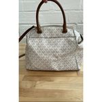 Michael Kors MK White/Brown  Riley Purse - Size M Photo 5