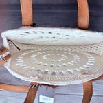 Nwt twig & arrow white and brown crochet Clutch purse bag boho beach bag Photo 4