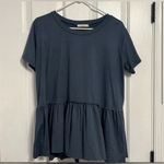 Entro Boutique | Slate Blue  Peplum Top Photo 2