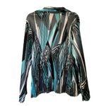 Ashley Stewart Top Ruffles Crepe Peasant Sleeve SZ 16W Upscale Fairy Boho Chic Photo 6