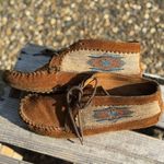 Minnetonka Suede Moccasins El Paso Southwest Ankle Booties Native Aztec 6.5 Photo 0