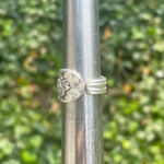Handmade boho floral spoon ring size 7 Silver Photo 2