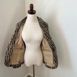 Pam & Gela  Ocelot Blazer Women's Size Petite‎ Jacket Button-Down Cotton Photo 6