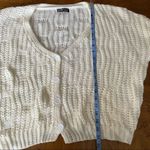 SheIn Cardigan Sweater Knit Buttons White Loose Fitting Neutral Casual Trendy Photo 8