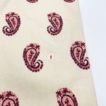 Loft  Womens 6 Marisa Ankle Casual Pants‎ Trouser Cream Maroon Paisley Preppy Photo 10