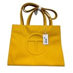 Telfar NWT  Medium Shopping Bag Tote Yellow Mustard With Dustbag Photo 0