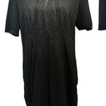 Vintage 80s Stenay Woman Black Silk Beaded Sequin Cocktail Shift Dress Art Deco Size 14 Photo 0