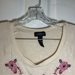 Brooks Karen  Tan Knit Embroidered Long Sleeve Top size M Photo 2