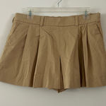 COS  Tan Pleated Mini Skirt Skort Size 8 Photo 0