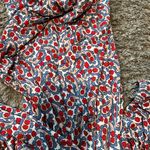 BODEN NWT Ruffle Paisley Jersey Midi Dress D0283 Size 4L Pockets Stretchy Waist Blue Photo 15